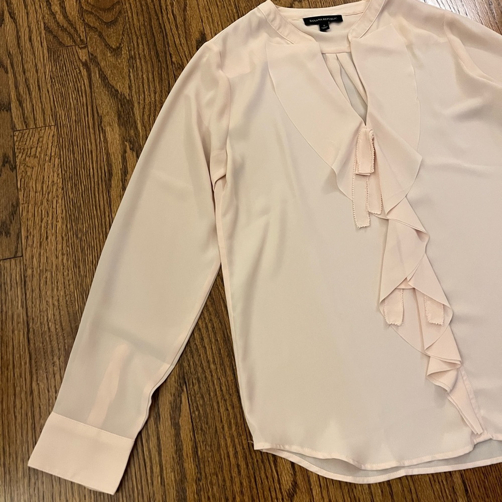 Light Pink Ruffle Blouse - Picture 3 of 5